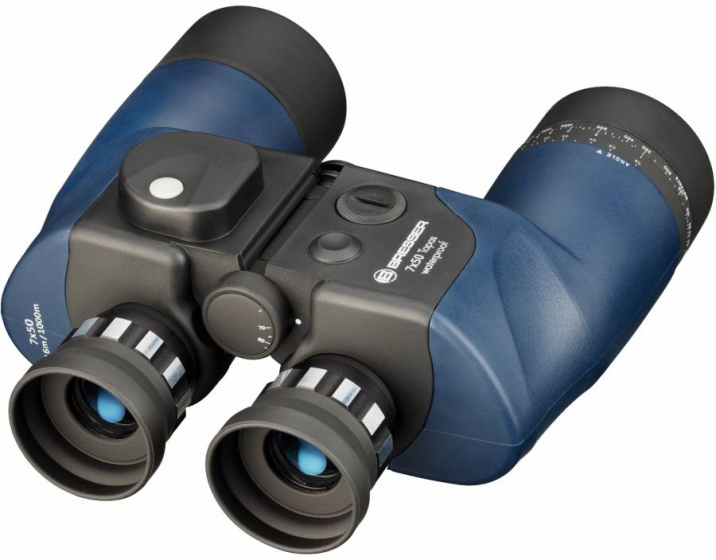 Topas 7×50 Fernglas Kompass blau