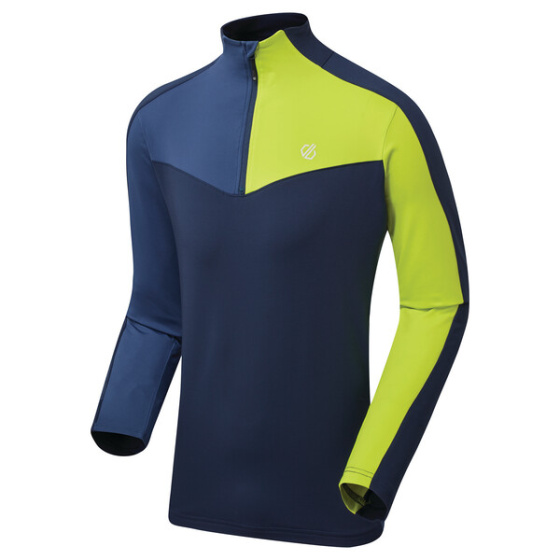 Langarmshirt Depose Herren Polyester Blau/Limette Größe XS