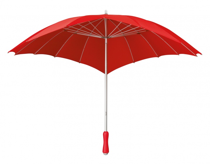 Herzförmiger Regenschirm mit Handöffnung Ø 110 cm Rot