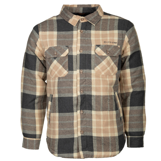 Jervis Gepolstertes Flanellhemd Herren beige Größe 3XL