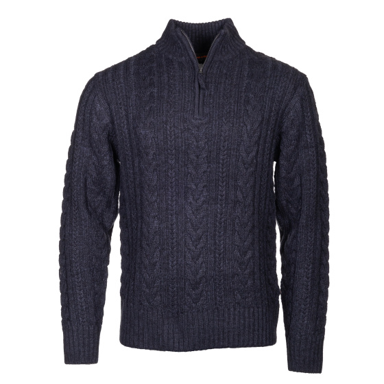 Marcel pullover stricken halben Reißverschluss Herren dunkelblau Größe XL