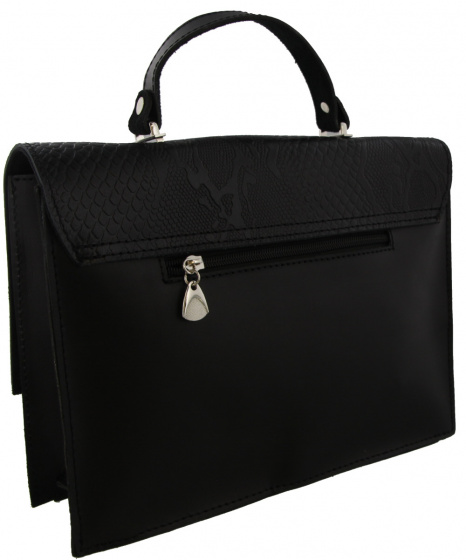 umhängetasche Damen 28 x 21 x 5 cm Leder schwarz 2 Stück