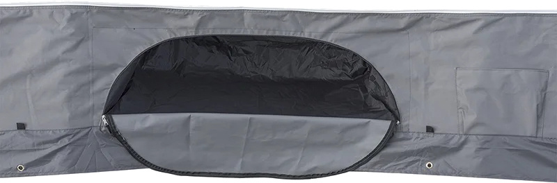 windleiste mit Staufächern 580 cm Polyester grau